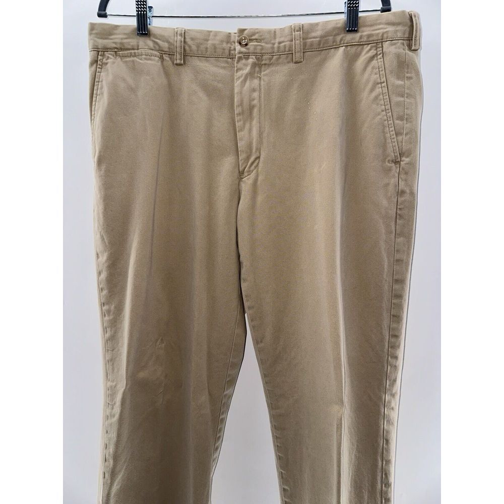Polo Ralph Lauren Preston Men's Khaki Chino Pants Size 36x32 Flat Front Cotton - Picture 6 of 8